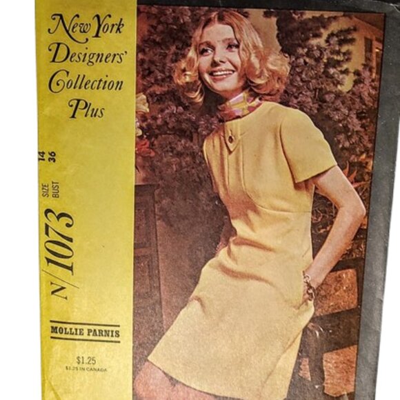 McCall's Vintage Dresses & Skirts - 1960s Vintage Designer Stylish Dress Sewing Pattern By Mollie Parnis By McCall's
